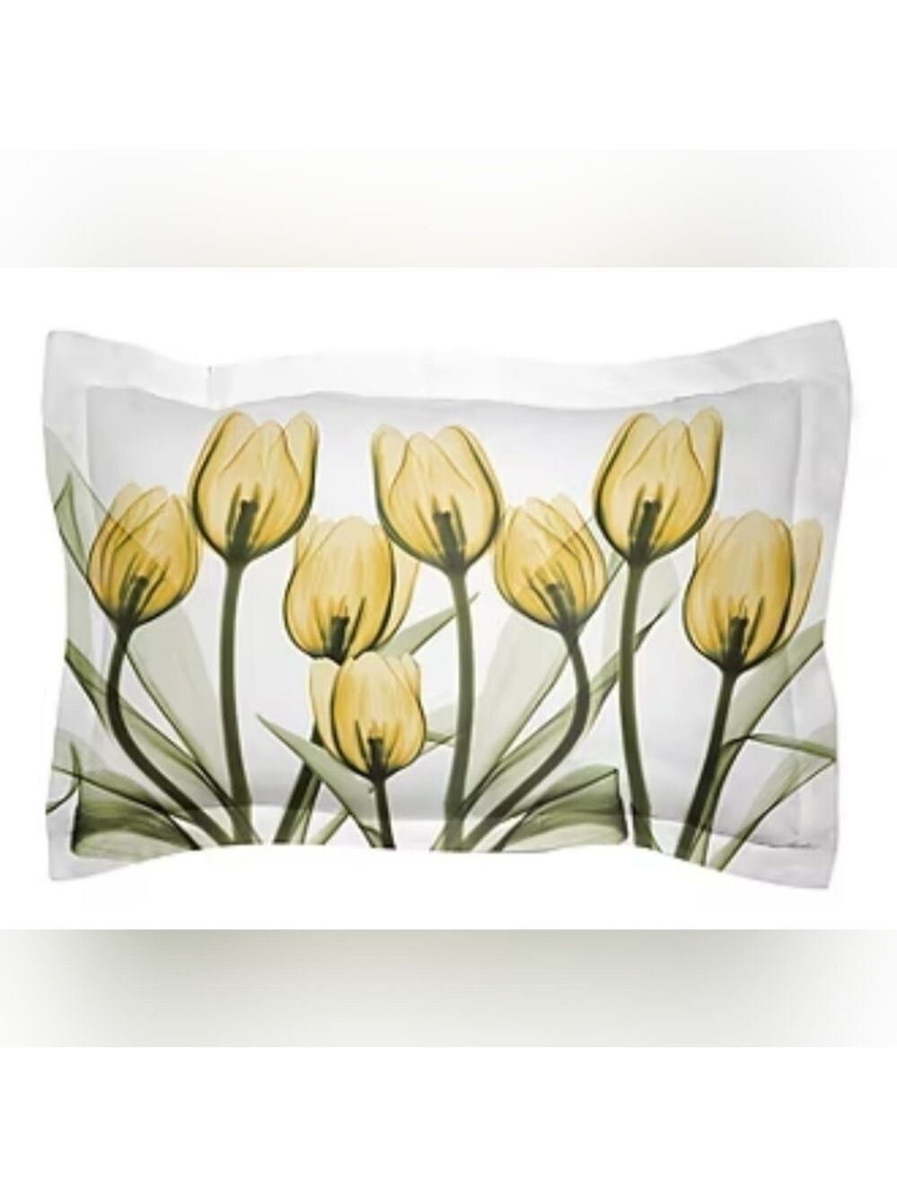 Laural Home Golden X-Ray Tulips Pillow Sham 20 x 26 - New In Package